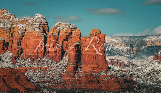 Red Rock Vortex in Silent Snow